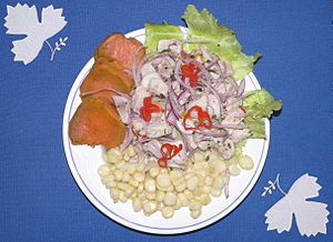 Ceviche de pescado.